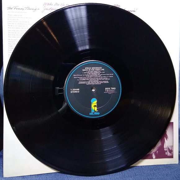 Steve Winwood Back In The High Life 1986 Vinyl record - Picture 4 of 4